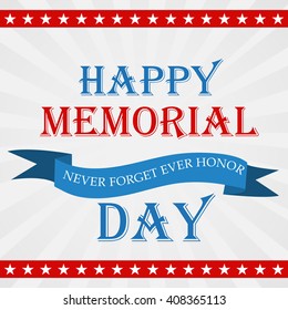 Vector illustration of a background for Happy Memorial Day.
