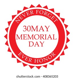 Vector illustration of a background for Happy Memorial Day.