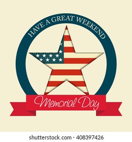 Vector illustration of a background for Happy Memorial Day.