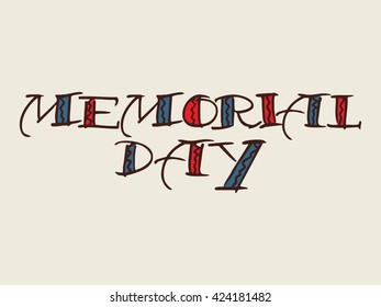 Vector illustration of a background for Happy Memorial Day.