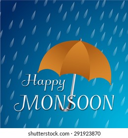 Vector illustration of a background for Happy Monsoon Season.