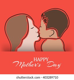 vector illustration of a background  for Happy Mother's Day.