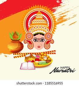 Vector illustration of a Background for Happy Navratri Celebration.