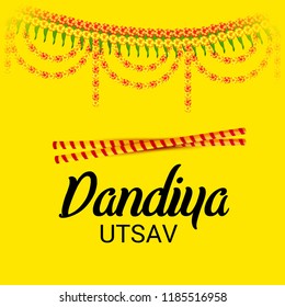 Vector illustration of a Background for Happy Navratri Celebration.