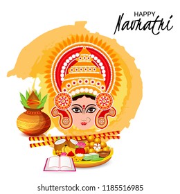 Vector illustration of a Background for Happy Navratri Celebration.