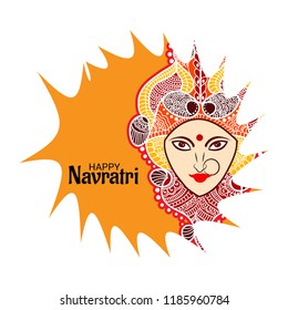 Vector illustration of a Background for Happy Navratri Celebration.