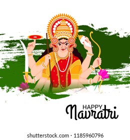 Vector illustration of a Background for Happy Navratri Celebration.