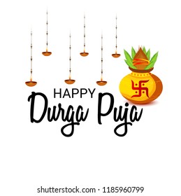 Vector illustration of a Background for Happy Navratri Celebration.