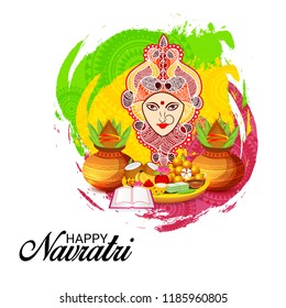 Vector illustration of a Background for Happy Navratri Celebration.