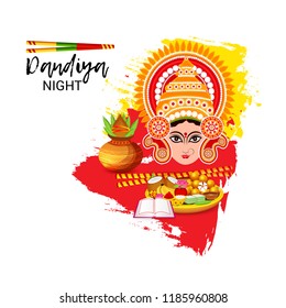 Vector illustration of a Background for Happy Navratri Celebration.