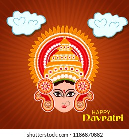 Vector illustration of a Background for Happy Navratri Celebration.