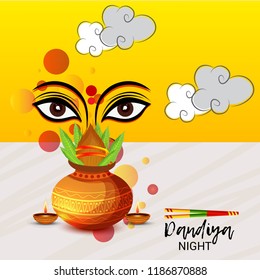 Vector illustration of a Background for Happy Navratri Celebration.