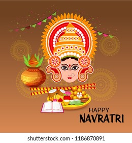 Vector illustration of a Background for Happy Navratri Celebration.