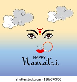Vector illustration of a Background for Happy Navratri Celebration.