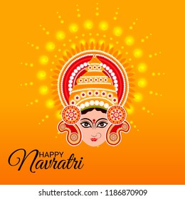 Vector illustration of a Background for Happy Navratri Celebration.