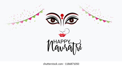 Vector illustration of a Background for Happy Navratri Celebration.