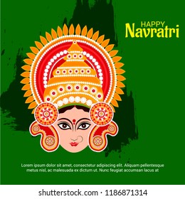Vector illustration of a Background for Happy Navratri Celebration.