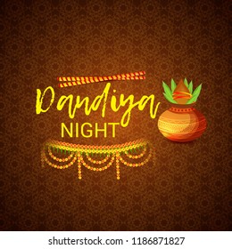 Vector illustration of a Background for Happy Navratri Celebration.
