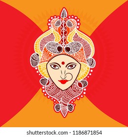 Vector illustration of a Background for Happy Navratri Celebration.