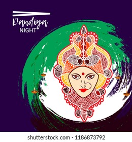 Vector illustration of a Background for Happy Navratri Celebration.