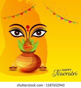 Vector illustration of a Background for Happy Navratri Celebration.