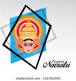 Vector illustration of a Background for Happy Navratri Celebration.