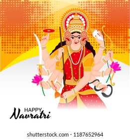Vector illustration of a Background for Happy Navratri Celebration.