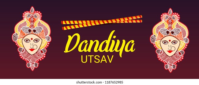 Vector illustration of a Background for Happy Navratri Celebration.