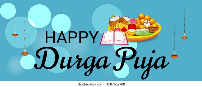 Vector illustration of a Background for Happy Navratri Celebration.