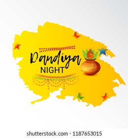 Vector illustration of a Background for Happy Navratri Celebration.