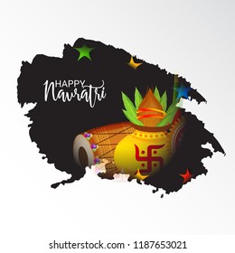 Vector illustration of a Background for Happy Navratri Celebration.