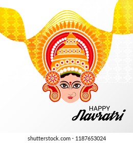 Vector illustration of a Background for Happy Navratri Celebration.