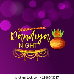 Vector illustration of a Background for Happy Navratri Celebration.