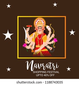 Vector illustration of a Background for Happy Navratri Celebration.