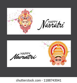Vector illustration of a Background for Happy Navratri Celebration.