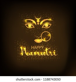 Vector illustration of a Background for Happy Navratri Celebration.