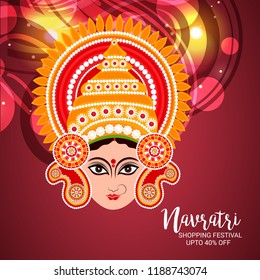 Vector illustration of a Background for Happy Navratri Celebration.