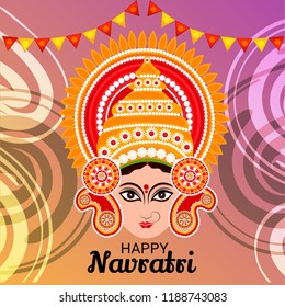 Vector illustration of a Background for Happy Navratri Celebration.