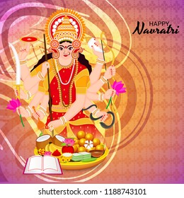 Vector illustration of a Background for Happy Navratri Celebration.
