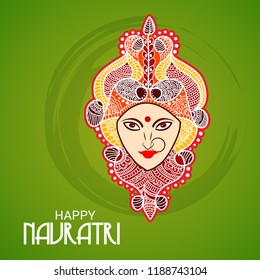 Vector illustration of a Background for Happy Navratri Celebration.