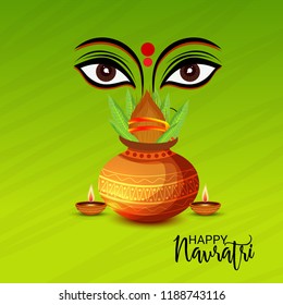 Vector illustration of a Background for Happy Navratri Celebration.