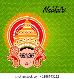 Vector illustration of a Background for Happy Navratri Celebration.