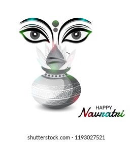 Vector illustration of a Background for Happy Navratri Celebration.