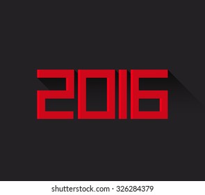 Vector illustration background Happy New Year 2016