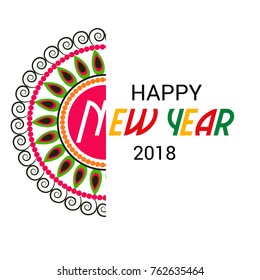 Vector illustration of a background for Happy New Year.