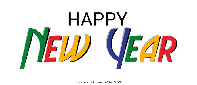Vector Illustration of a background for Happy New Year Celebration.