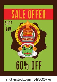 Vector illustration of a Background for Happy Onam.