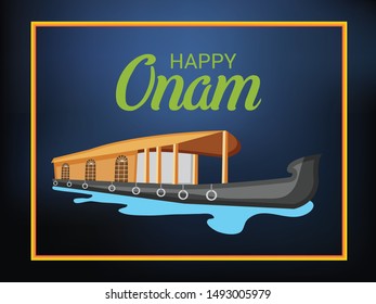 Vector illustration of a Background for Happy Onam.