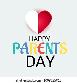 Vector illustration of a Background for Happy Parents Day.