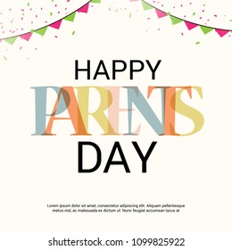 Vector illustration of a Background for Happy Parents Day.